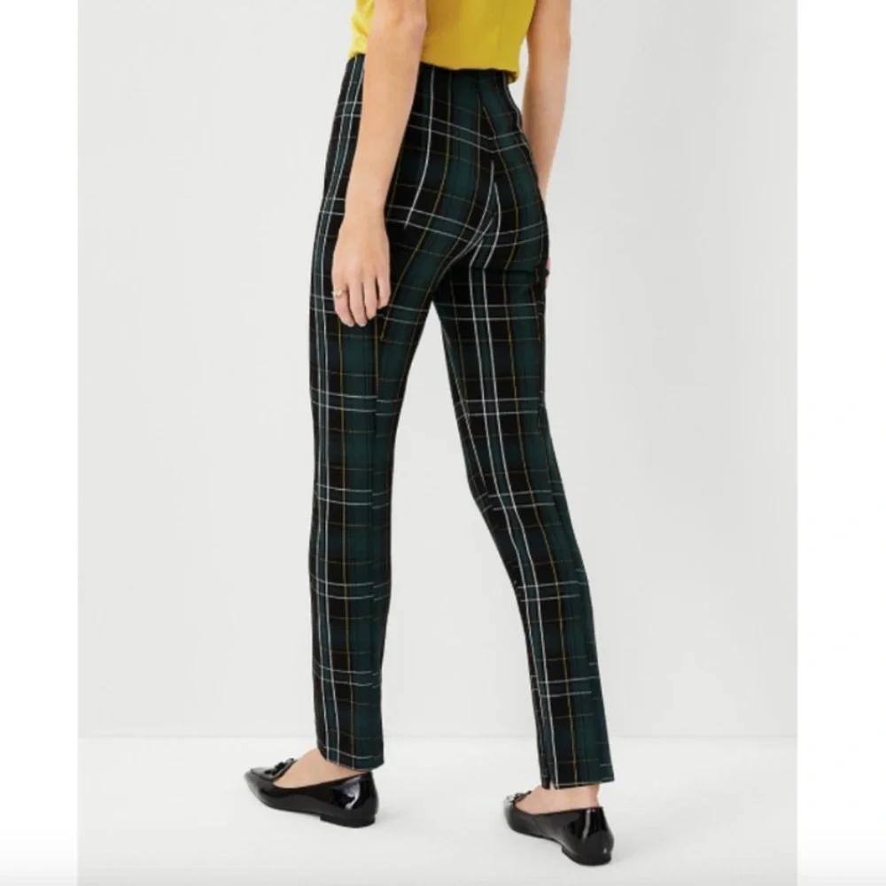 Ann Taylor Petite High Waist Audrey Pant in Plaid, Size OP, MSRP $109 - Picture 2 of 16